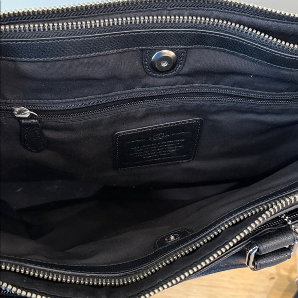 Coach Black Leather Briefcase Tote Bag - Picture 6 of 6
